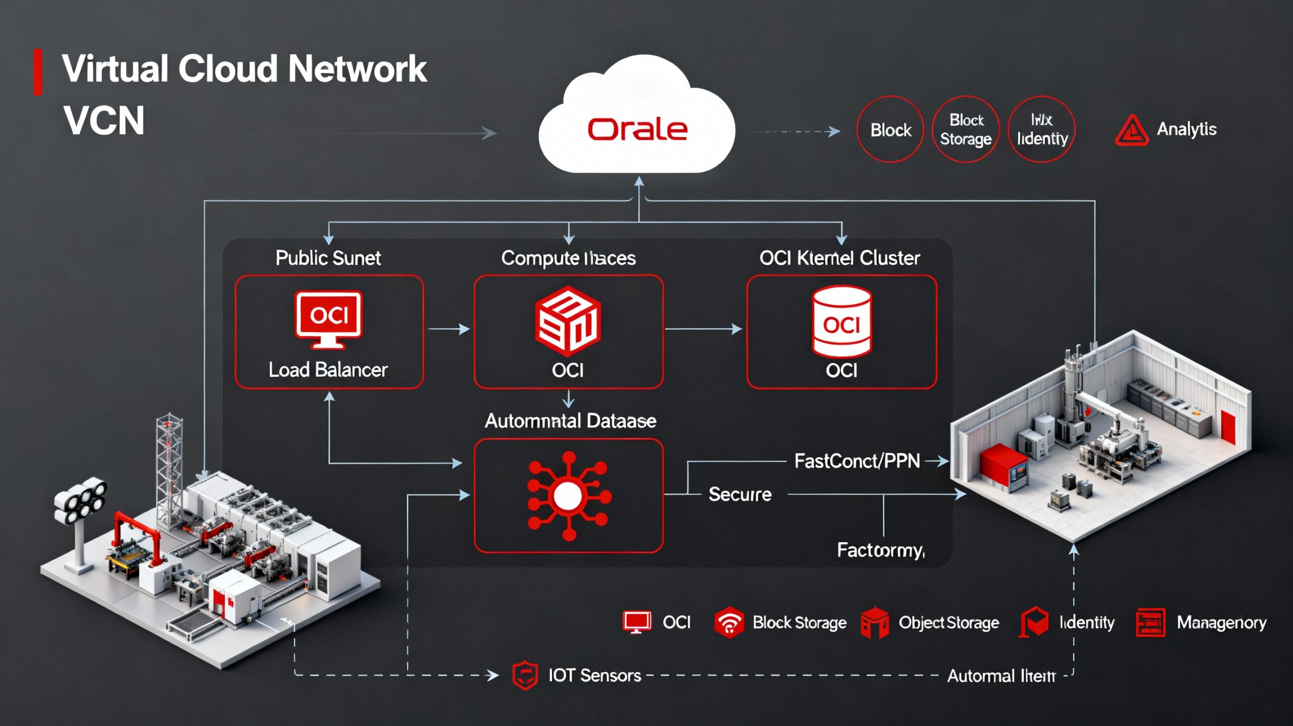 Powerful Manufacturing ERP India on OCI 5 Solution ERP architecture on OCI showing manufacturing data flow from factory sensors to cloud analytics